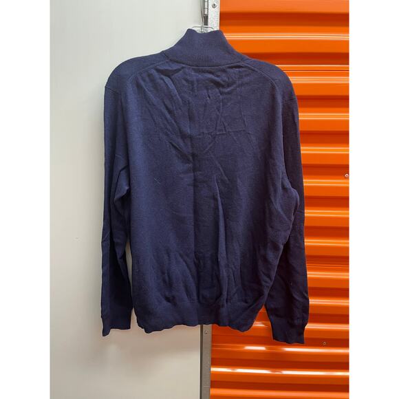 Polo Ralph Lauren - Wool Quarter-Zip Sweater / L / Blue - Picture 7 of 7